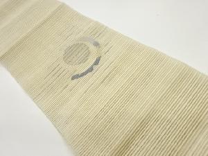 絽綴れ幾何学模様織出し名古屋帯